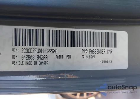 2017 Dodge Challenger R/T Scat Pack z USA, uszkodzony, nr VIN 2C3CDZFJXHH622641